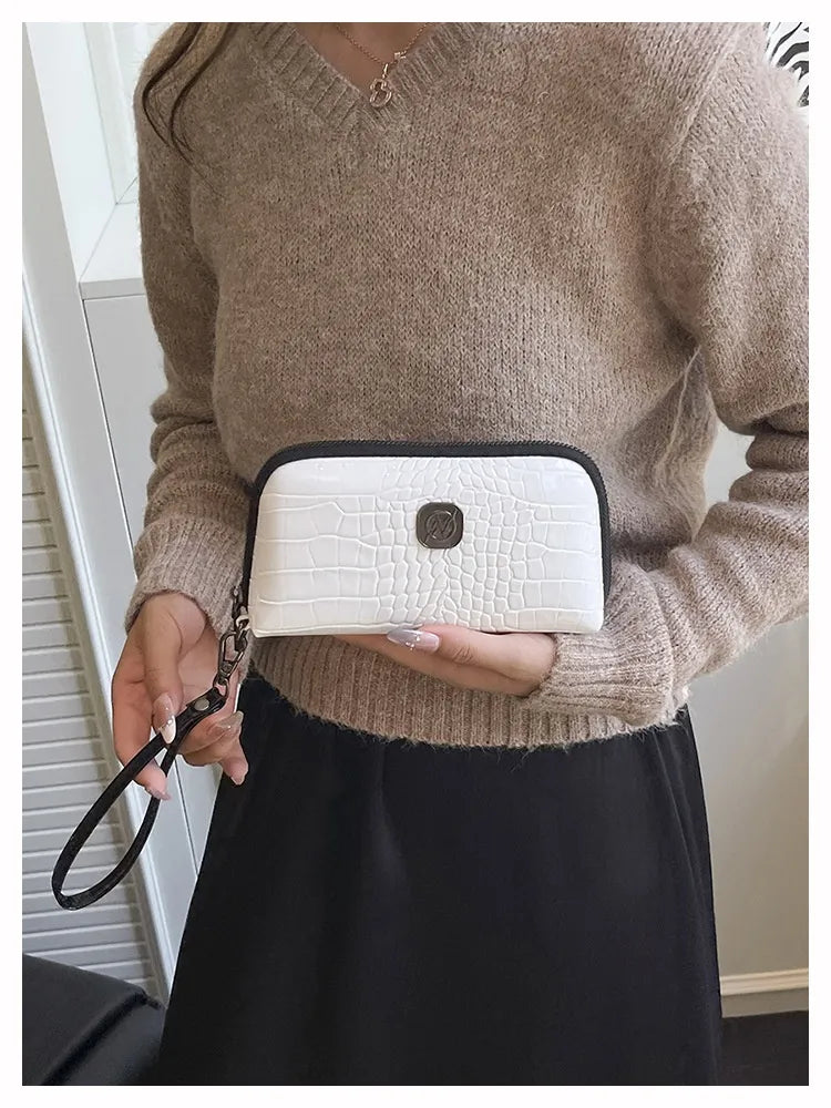 Hand-held Crystal Bamboo Pattern Exquisite Mobile Phone Bag