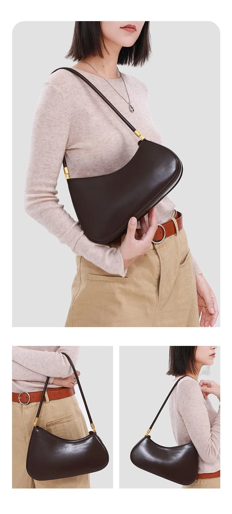 High-end Retro Commuter Underarm Bag Women's Niche High-grade Handbag
