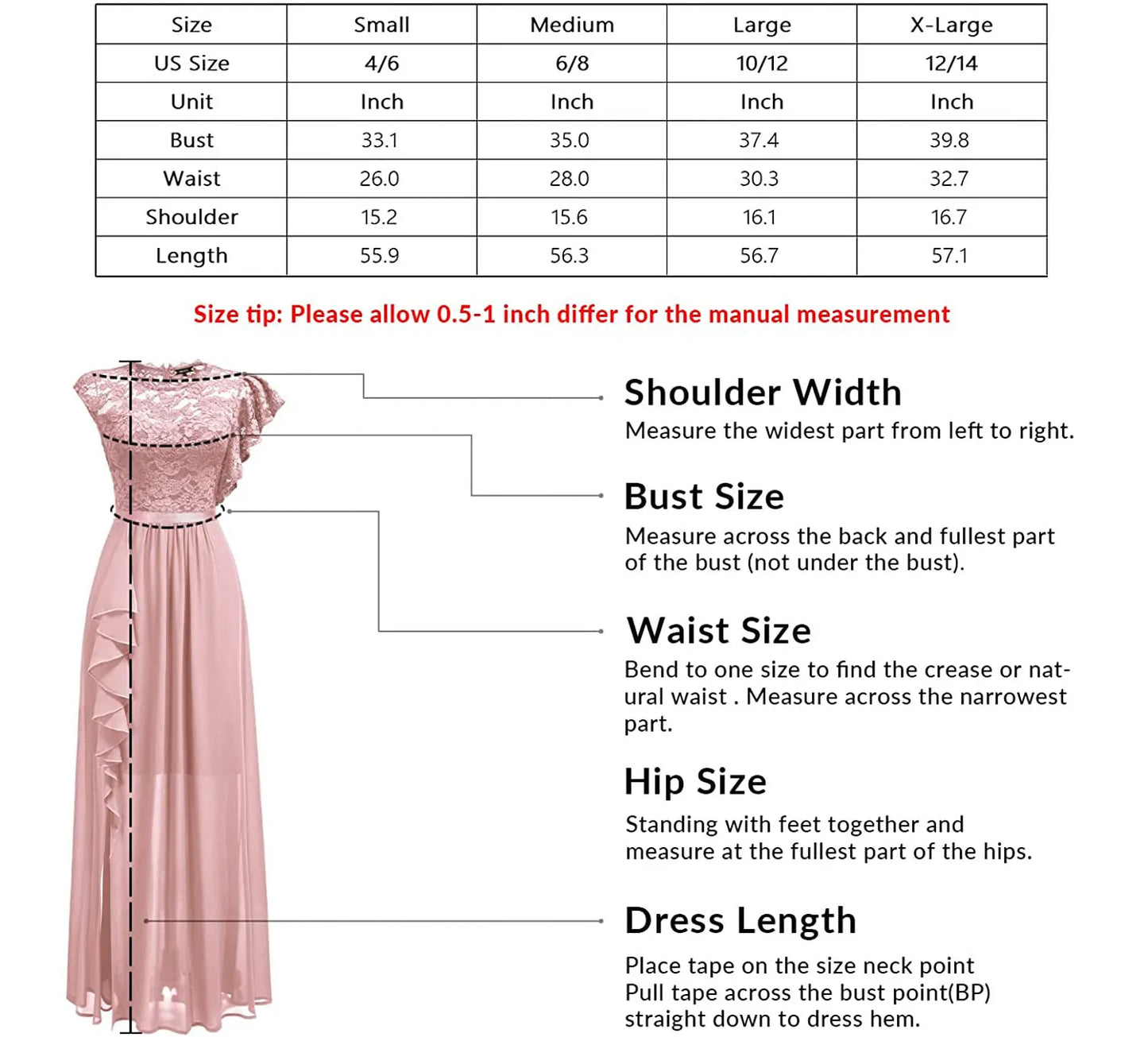 Women's Fashionable Lace High Waist Dress