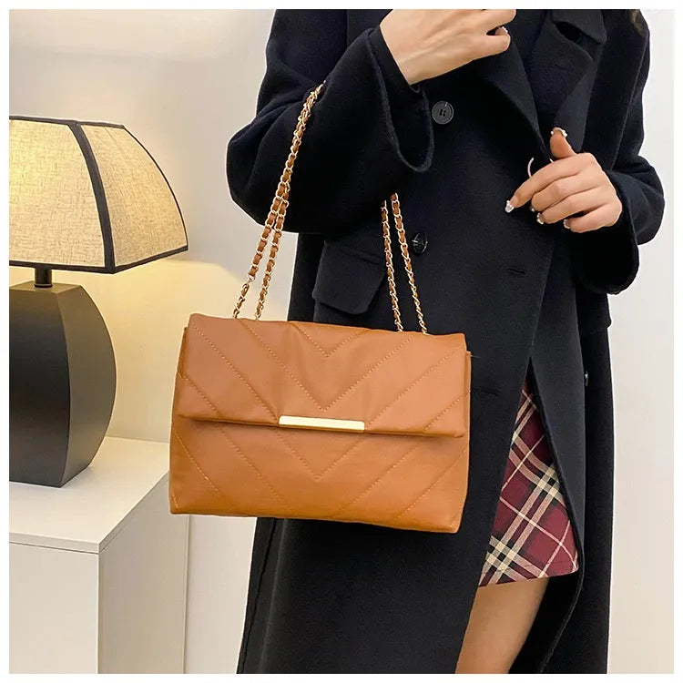Simple Portable Casual Fashion Crossbody Diamond Embroidery Thread Chain Bag