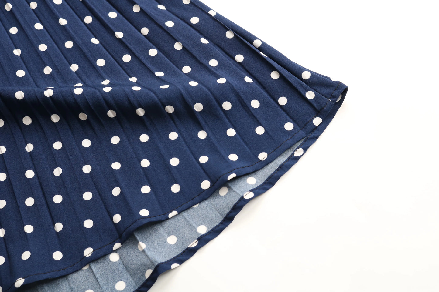 Summer Women Polka Dot Short Sleeve Dress Casual Bandage Party Pleated Midi Dresses Elegant Green Office Lady Clothing