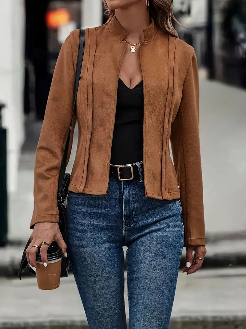 Winter Solid Color All-matching Cardigan Jacket Women