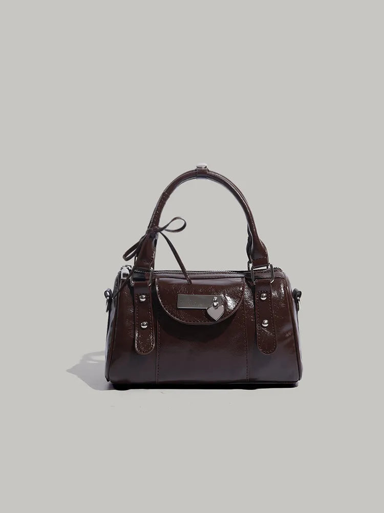 Sweet Cool Love Heart Bow Tie Handbag Female Niche