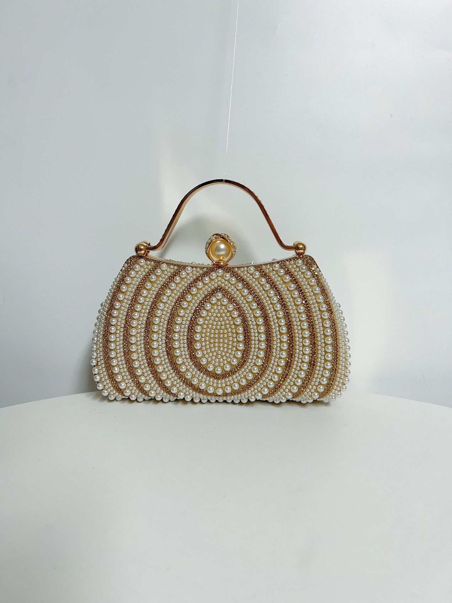 Women's Pearl Diamond Shoulder Handbag