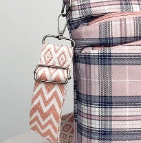 Artistic Plaid Shoulder Large Capacity Students' Crossbody Bag Women