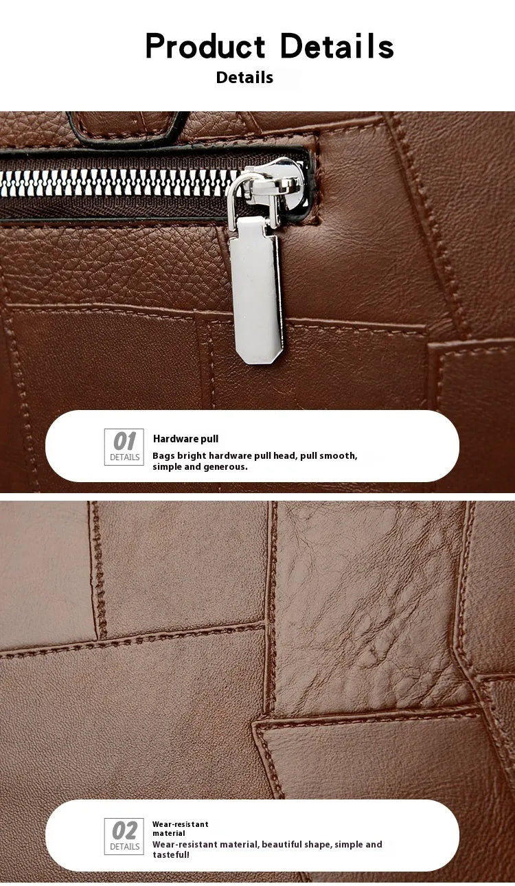 New Solid Color Zip One Shoulder Crossbody Bag