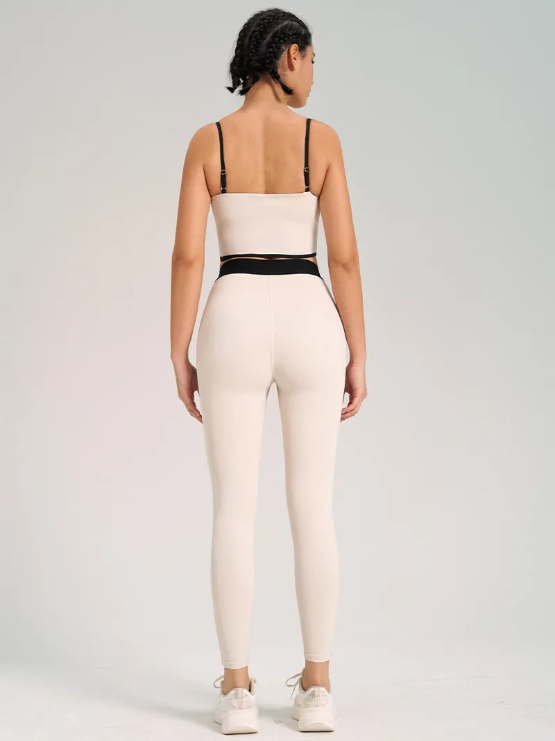 Sports Yoga Suit Two-piece Set Nude Feel Double-sided Sanding Outdoor