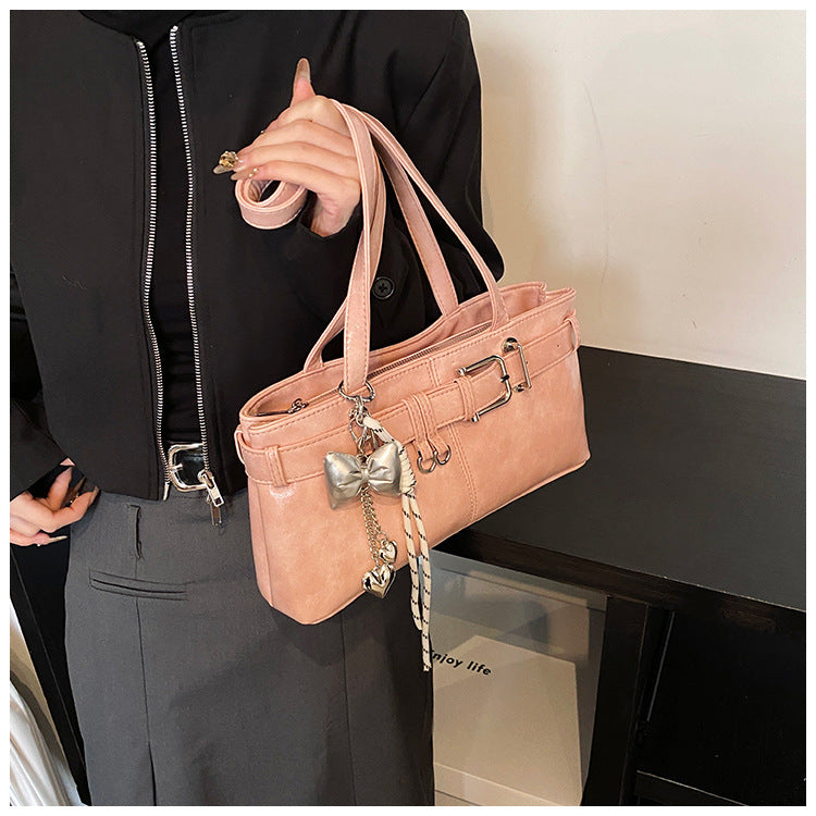 Commuter Texture Underarm Shoulder Handbag