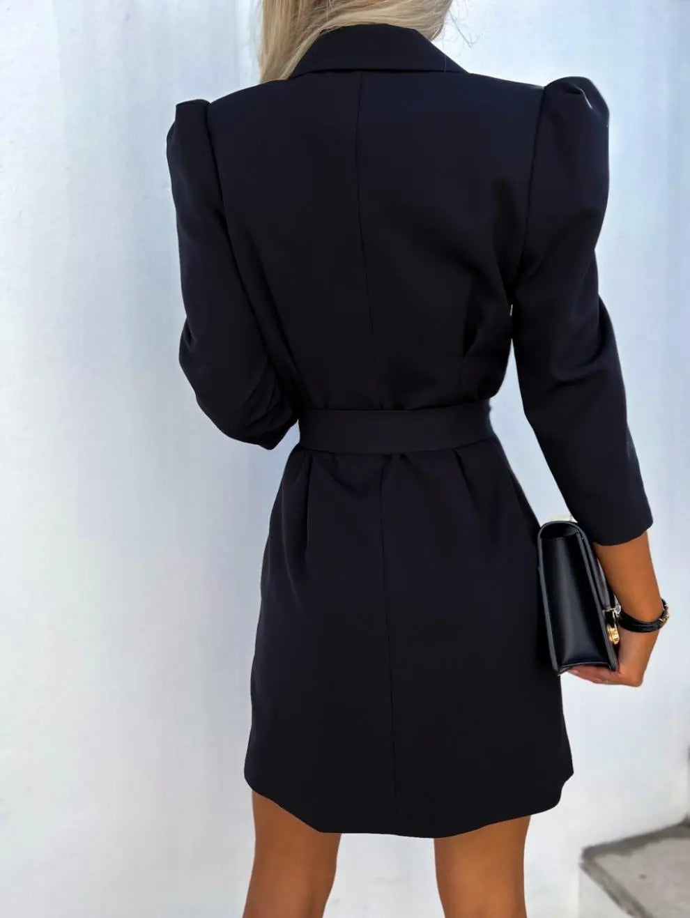 Fashion New Suit Coat Dress With Belt