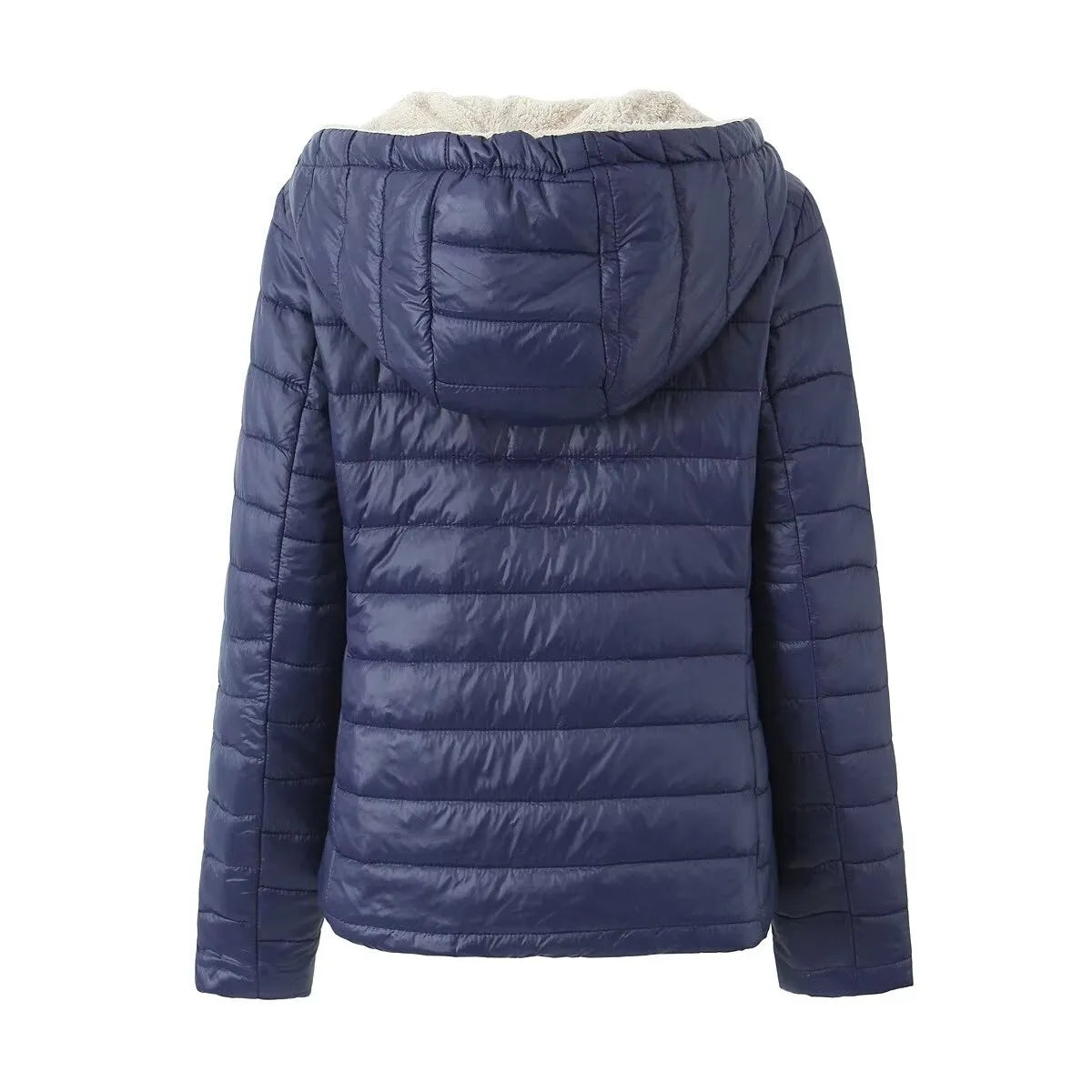 European And American Short Velvet Loose Hooded Cotton Jacket Jacket