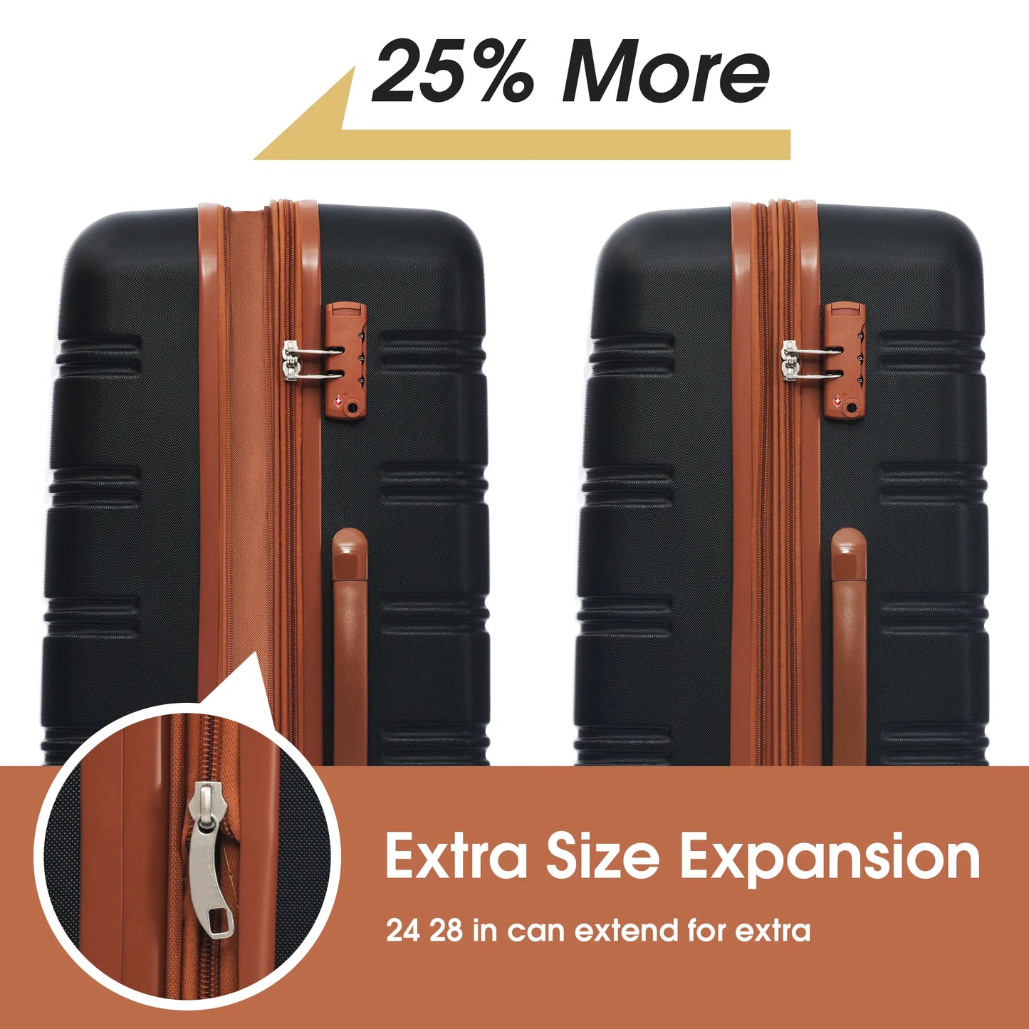 Hardshell Suitcase Set Of 4 Pieces, Lightweight 16 Inches, 20 Inches, 24 Inches, 28 Inches, Luggage Box- FREE USA SHIPPING