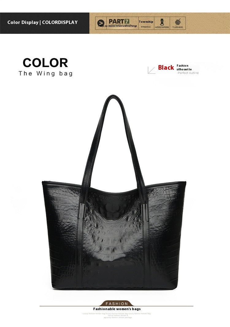 Women's Soft Leather Portable Large Capacity Shoulder Bag