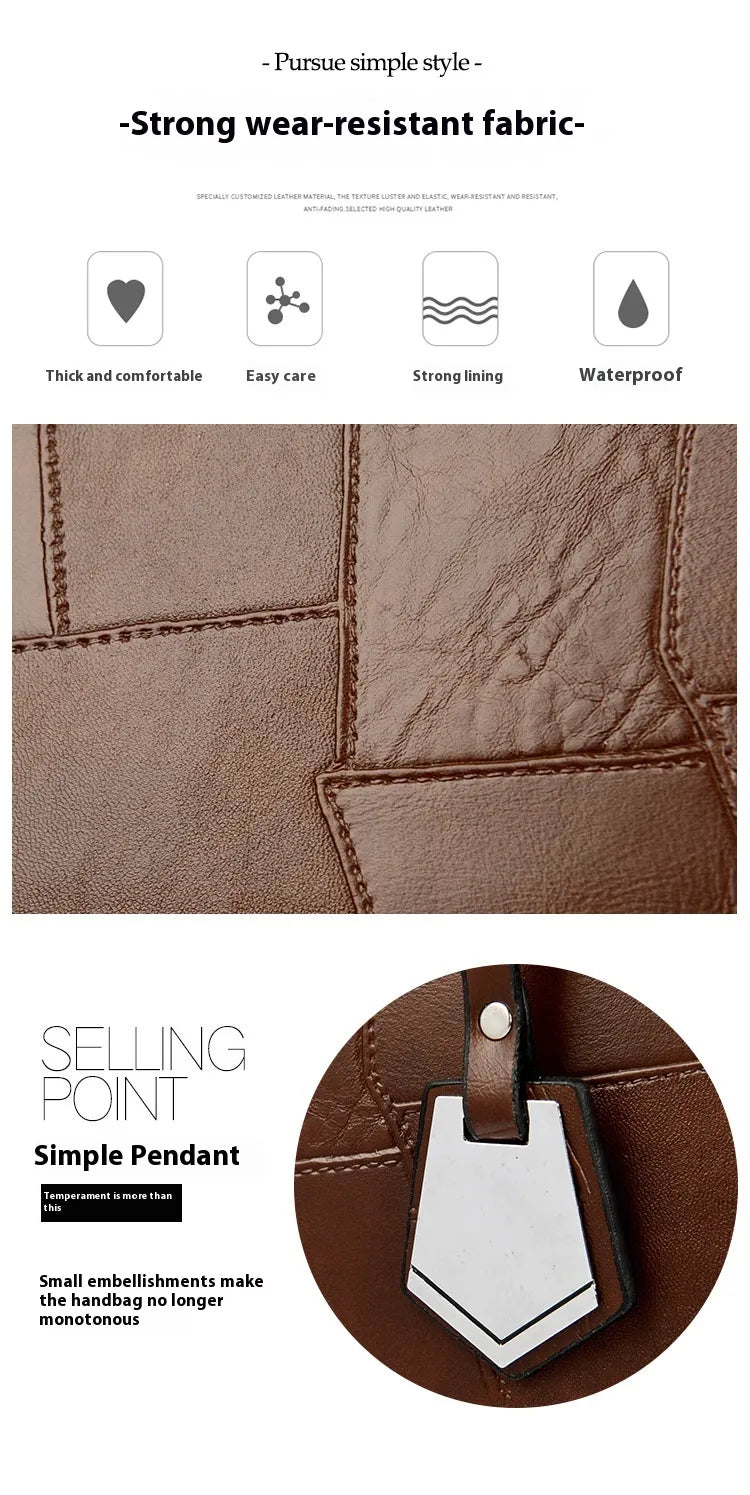 New Solid Color Zip One Shoulder Crossbody Bag