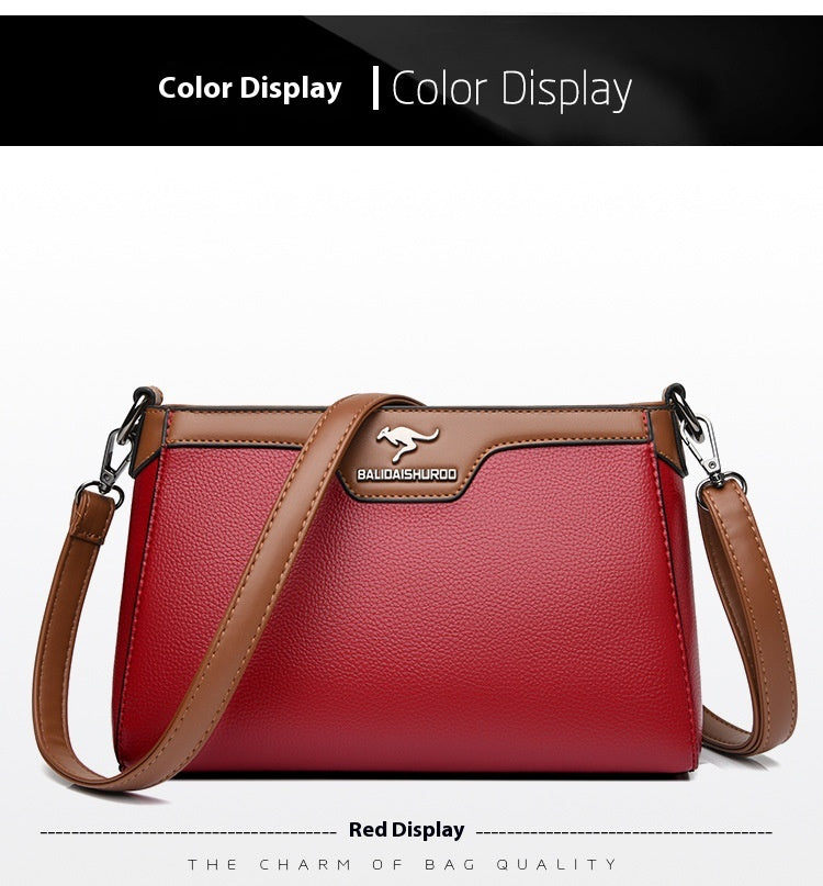 One Shoulder Soft Leather Small Square Stitching Women's Cross-body Bag