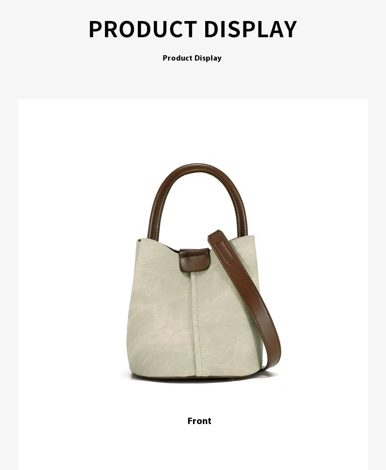Simple Portable Bucket Bag For Women Summer New