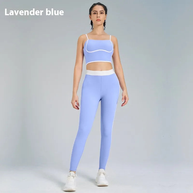 Sports Yoga Suit Two-piece Set Nude Feel Double-sided Sanding Outdoor