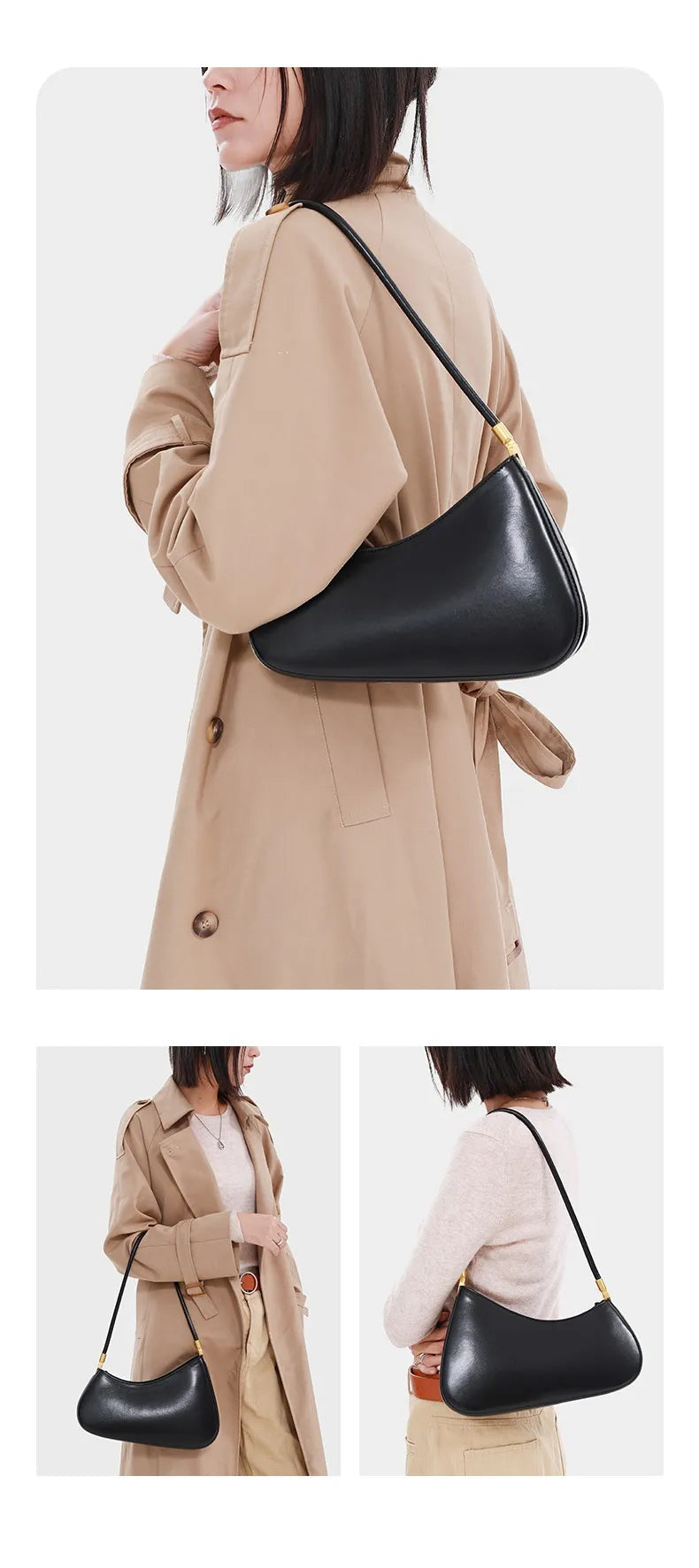 High-end Retro Commuter Underarm Bag Women's Niche High-grade Handbag