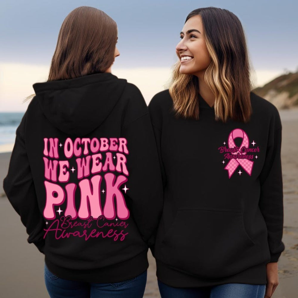 In October We Wear Breast Cancer Awareness Sweatshirt