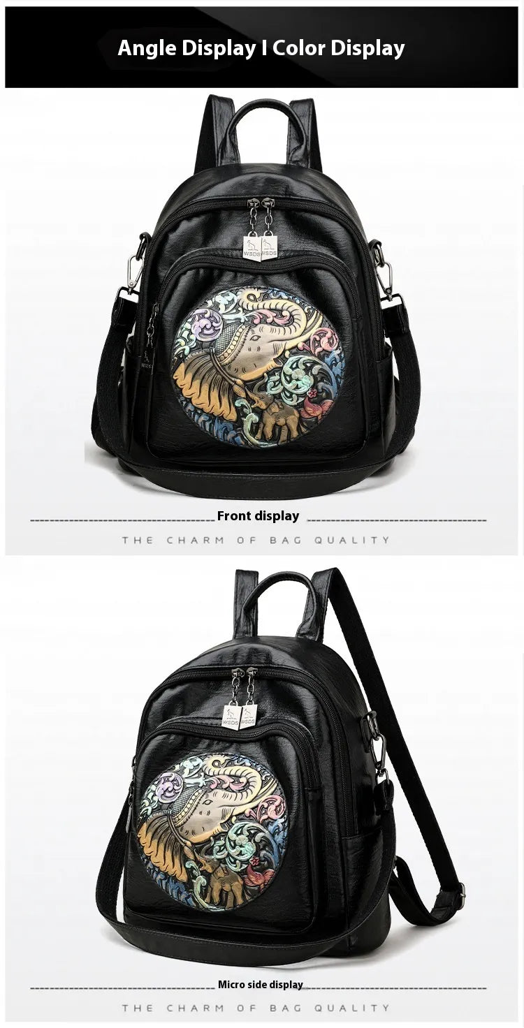 Women's Stylish And Versatile Simple All-match Travel Bag Backpack