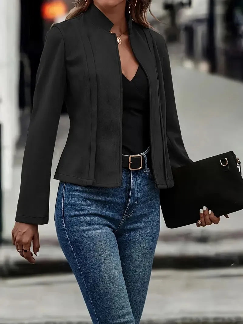 Winter Solid Color All-matching Cardigan Jacket Women