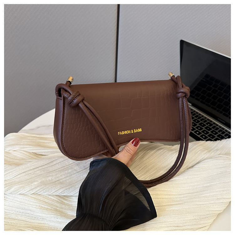 Solid Color PU Small Square Bag Shoulder Messenger Bag Handbag