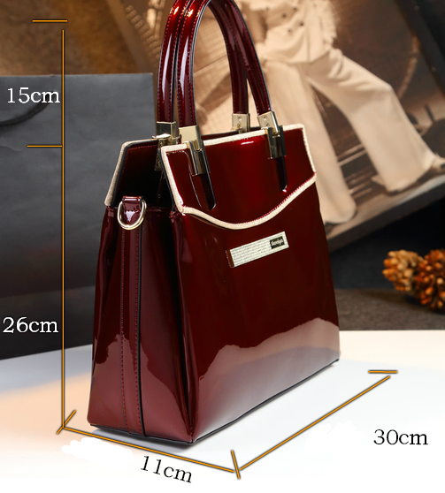 Patent Leather Women's Fashion Portable Leather Shoulder Messenger Bag