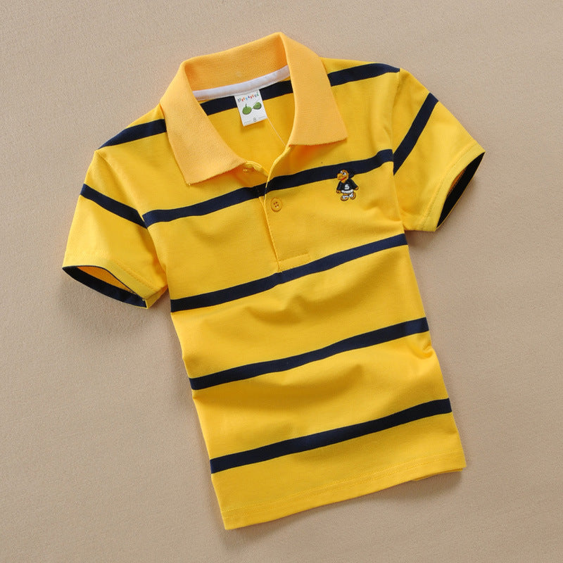 College Style Boys Polo Short Sleeve T-shirt