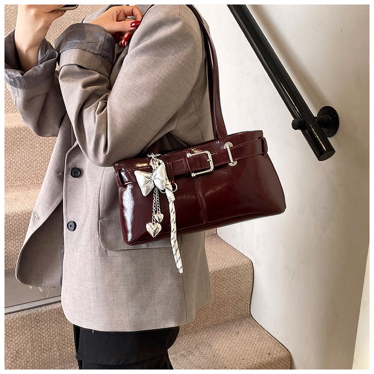 Commuter Texture Underarm Shoulder Handbag