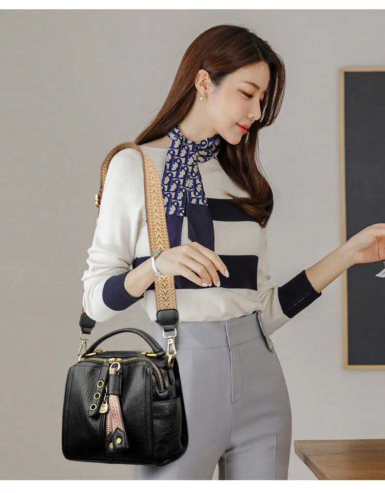Multi-compartment Practical Messenger Bag Women's Shoulder Bag