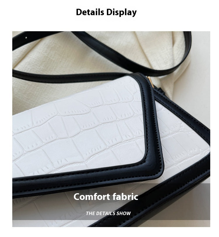 Stone Pattern Square Bag All-match One-shoulder High Sense