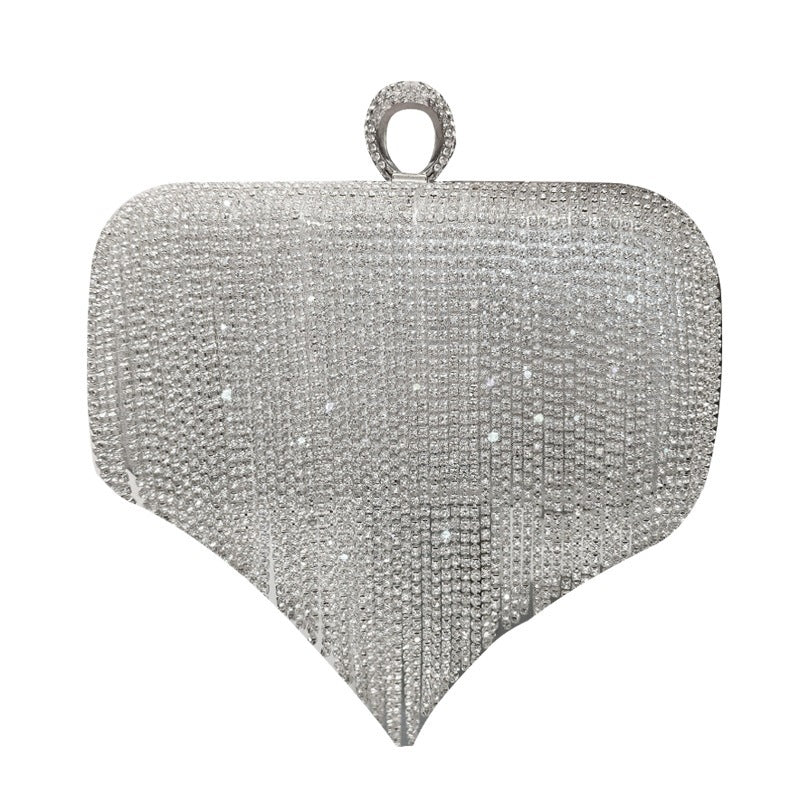 New shiny diamond ladies fringed hand bag night party bag