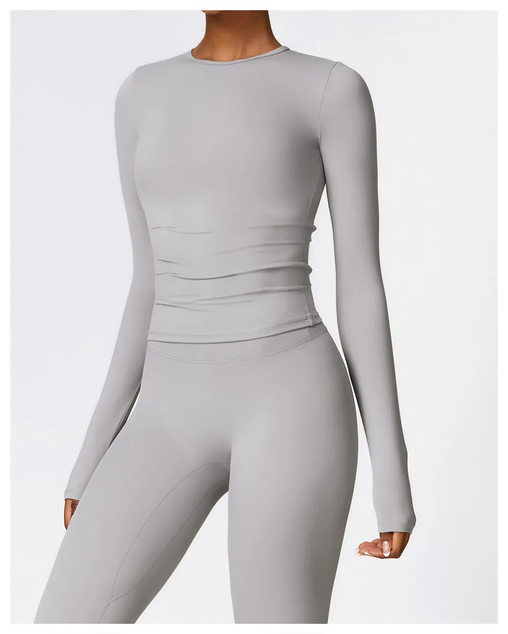 Tight-fitting Brushed Yoga Suit Quick-drying Fitness Clothes Fitness Long Sleeve Tracksuits Sports Suit Gym Top High Waist Leggings Women Sets Yoga Set