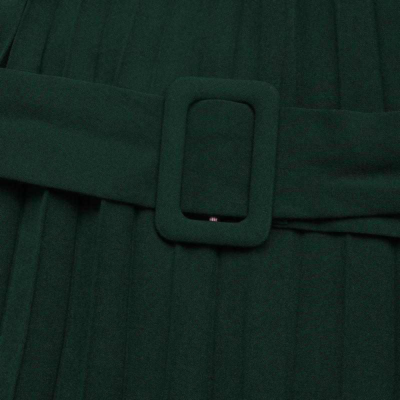 Women's Dress Long Sleeve Pleated Round Neck