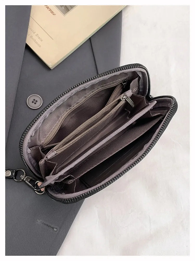 Hand-held Crystal Bamboo Pattern Exquisite Mobile Phone Bag