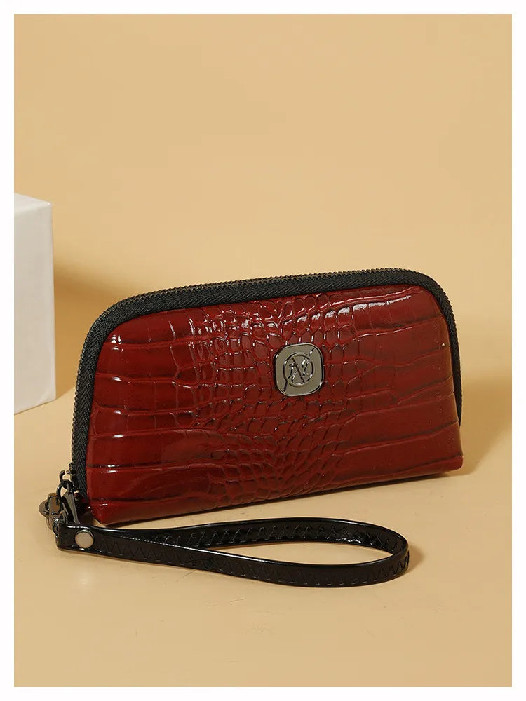 Hand-held Crystal Bamboo Pattern Exquisite Mobile Phone Bag
