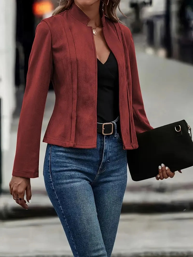 Winter Solid Color All-matching Cardigan Jacket Women