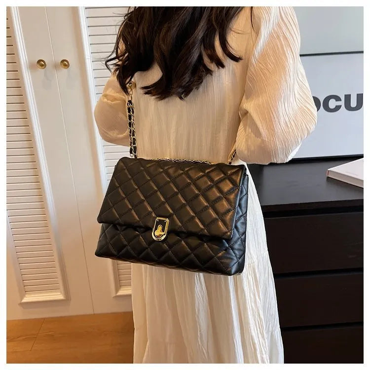 Women's Popular Diamond Embroidery Thread Large Capacity Shoulder Bag