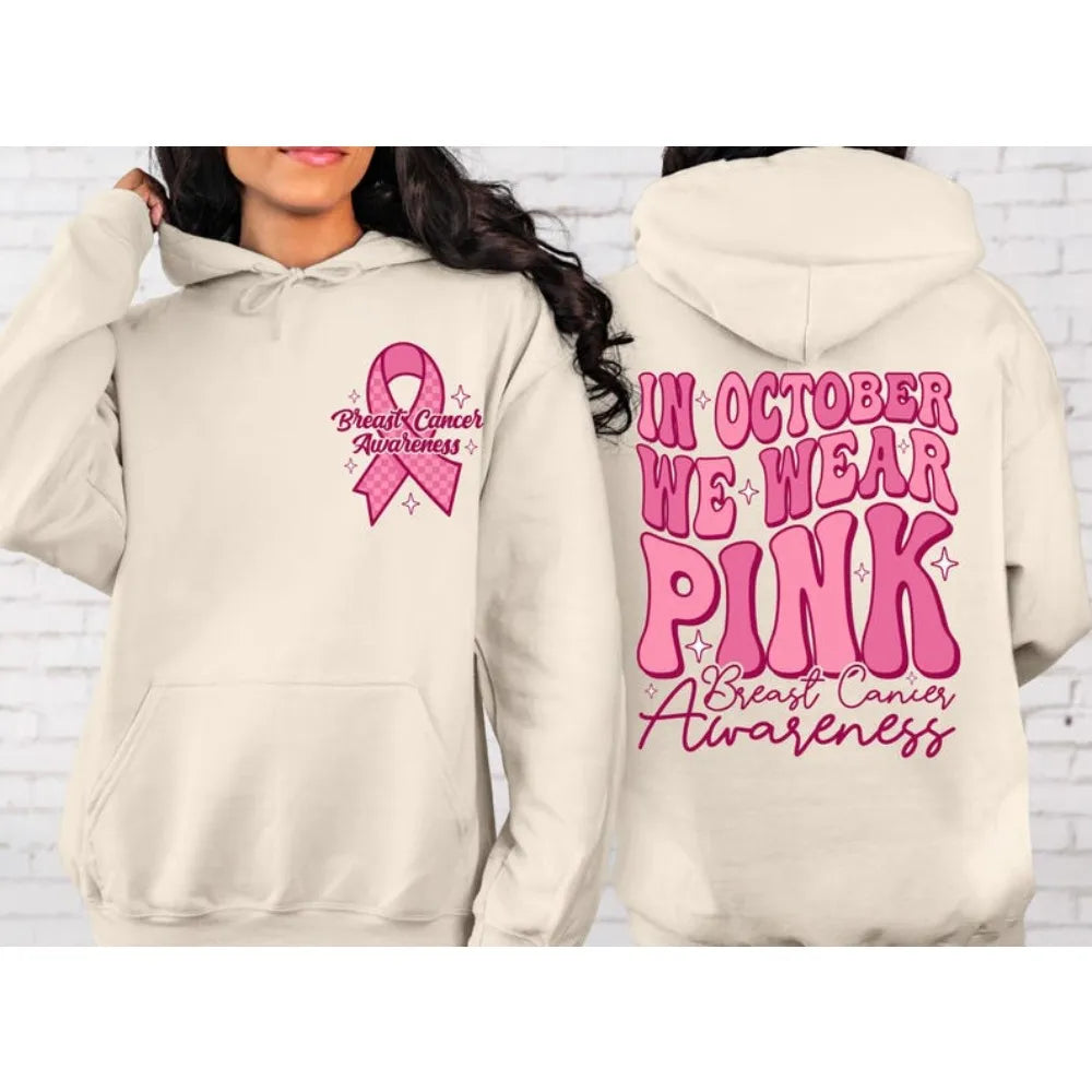 In October We Wear Breast Cancer Awareness Sweatshirt