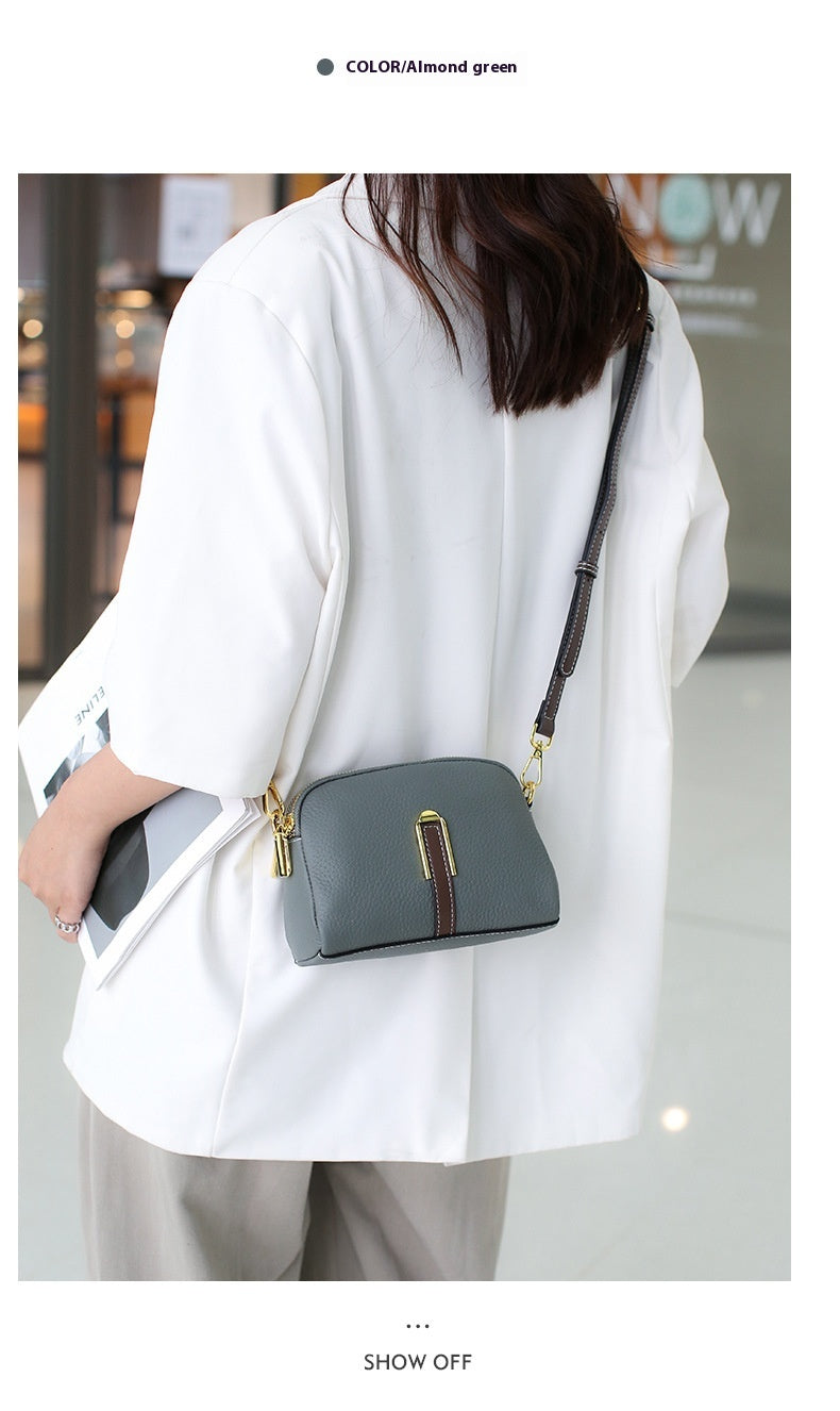 Layer Cowhide Large Capacity Square All-match Shoulder Bag