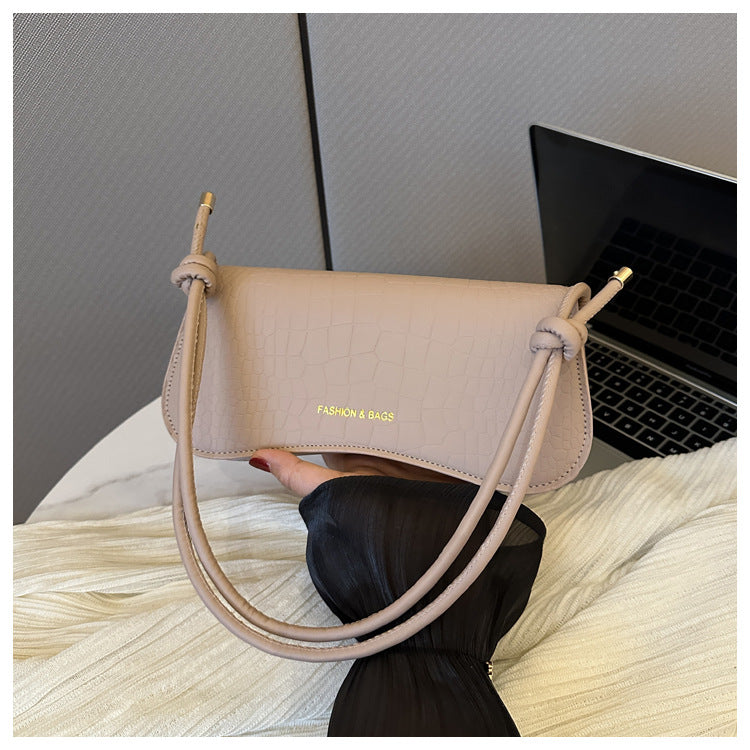 Solid Color PU Small Square Bag Shoulder Messenger Bag Handbag