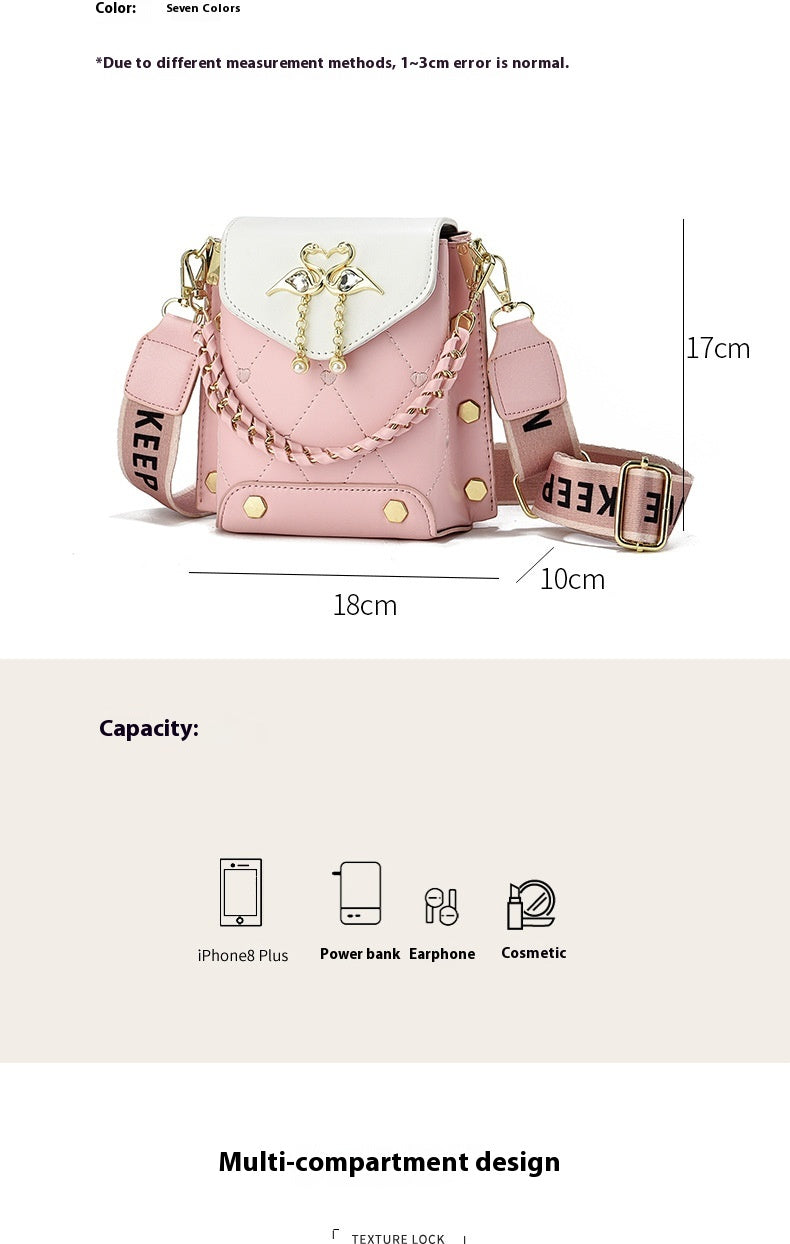 New Stylish Good Texture All-matching Western Style Pearl Chain Small Shoulder Bag