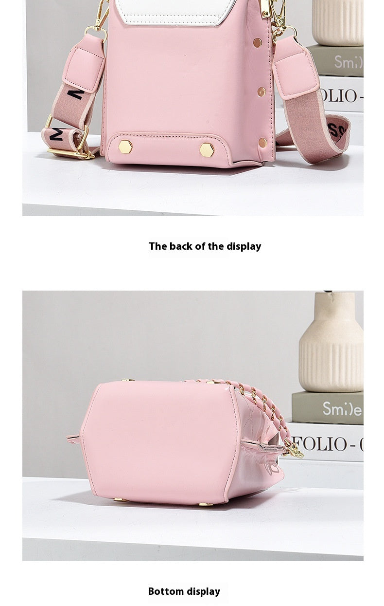 New Stylish Good Texture All-matching Western Style Pearl Chain Small Shoulder Bag