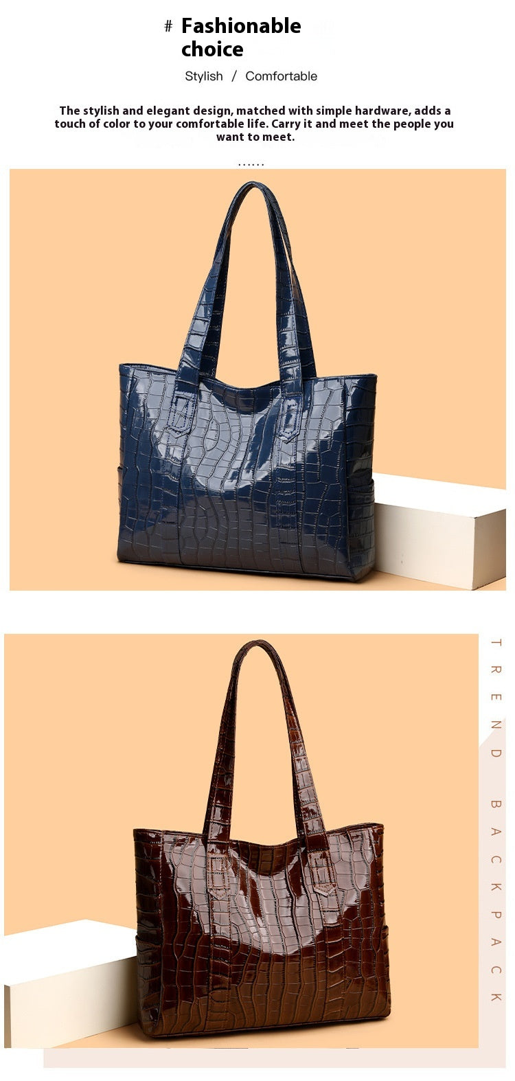 Korean Style Stylish Simple And Versatile European And American Commuters' Tote Bag