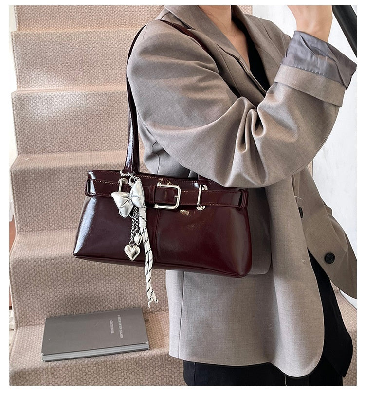 Commuter Texture Underarm Shoulder Handbag