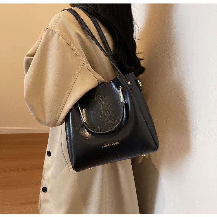Retro Large Capacity Hand-held Tote Bag Casual Crossbody