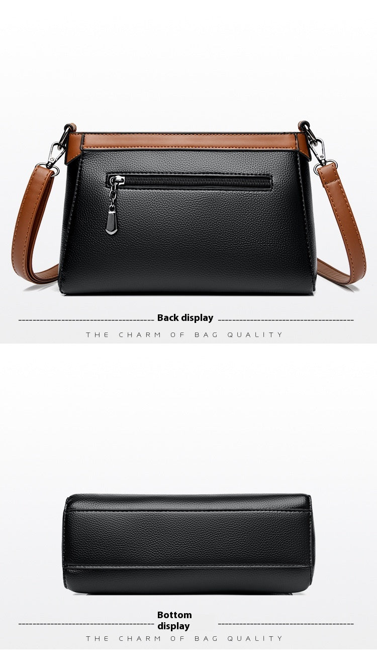 One Shoulder Soft Leather Small Square Stitching Women's Cross-body Bag
