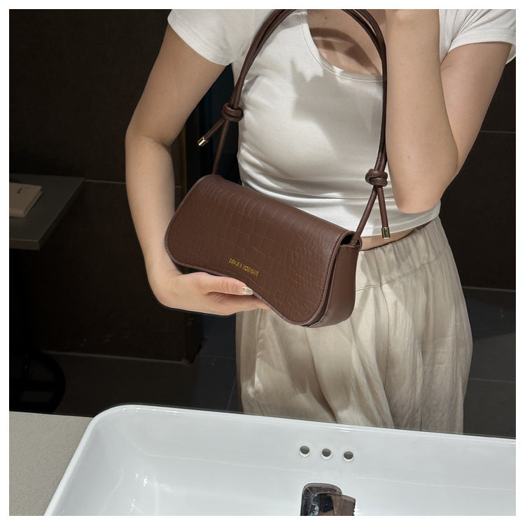 Solid Color PU Small Square Bag Shoulder Messenger Bag Handbag