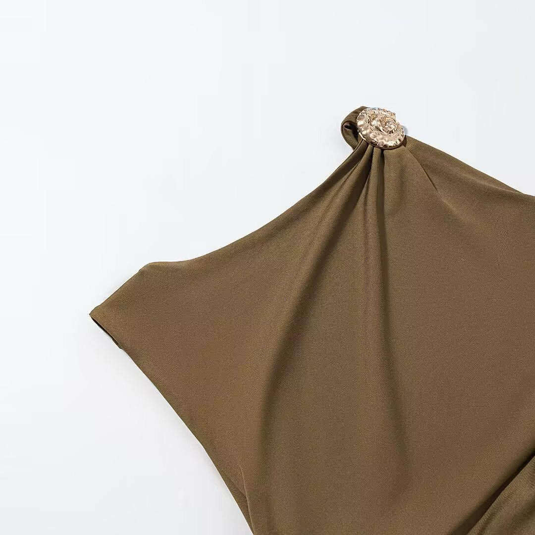 Women's Sleeveless Backless Shell Dress
