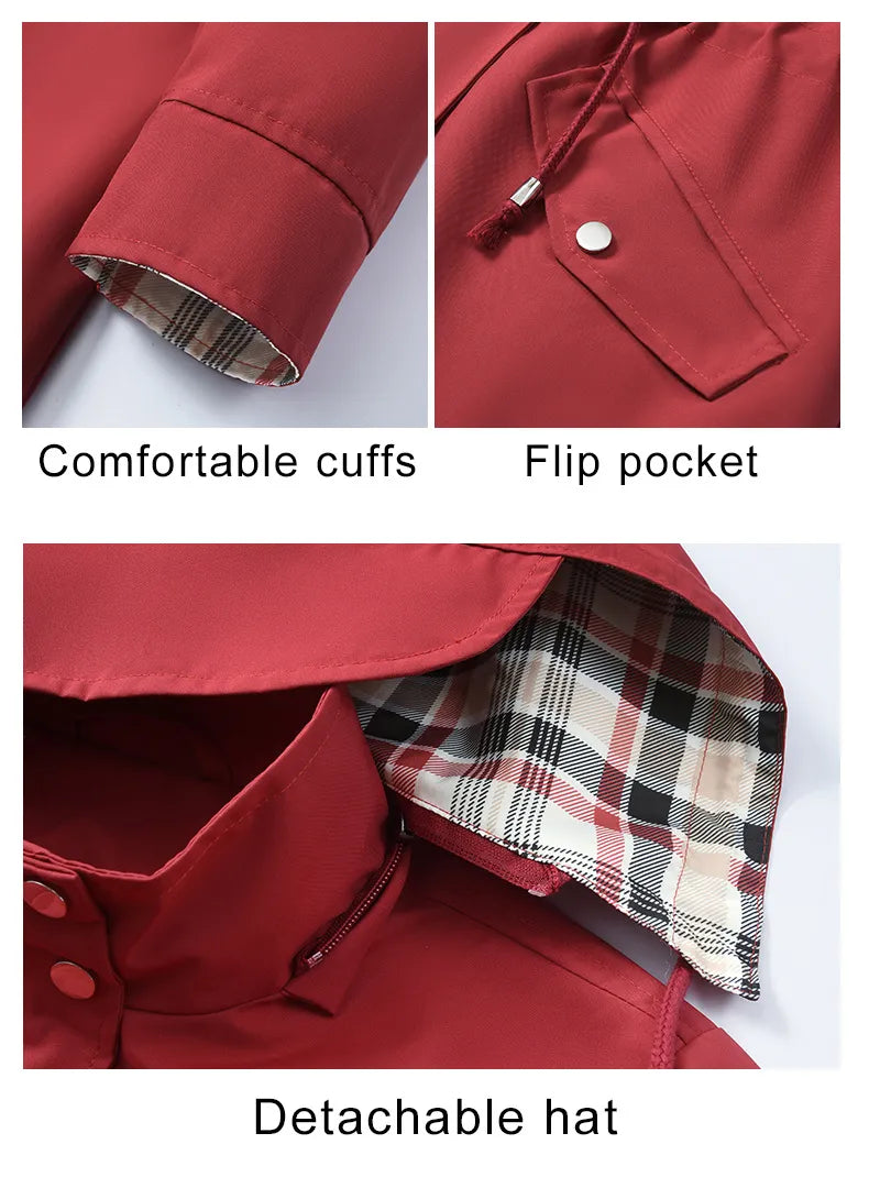 Women's Windbreaker Waterproof Elegant Style