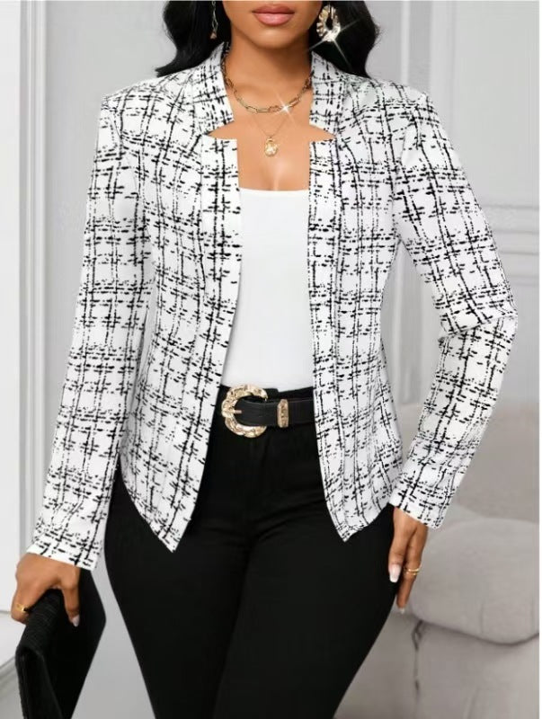Women's Fashion Graceful Personality Plaid Coat